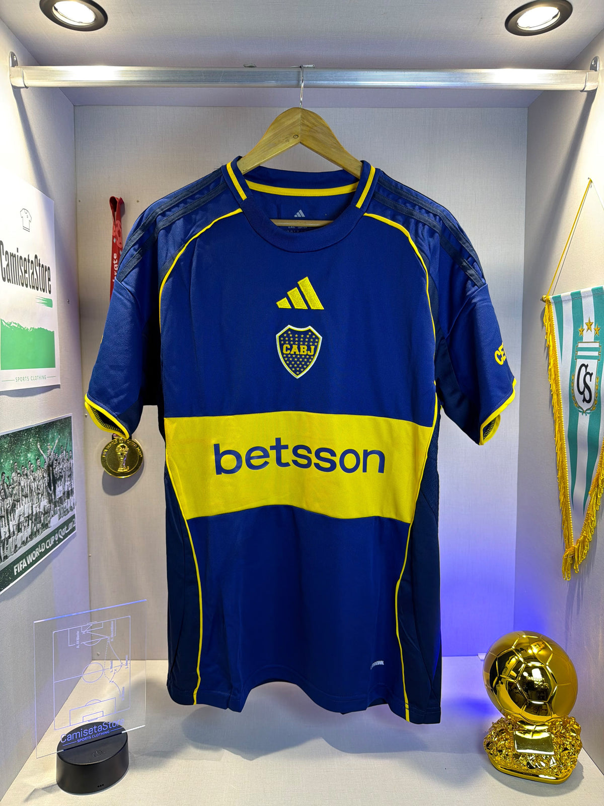 Camiseta Adidas Boca Aniversario Bicampeonato de América 2001
